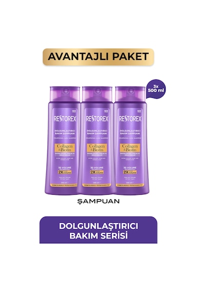 Kolajen & Biotin Dolgunlaştırıcı Şampuan 3 X 500 Ml