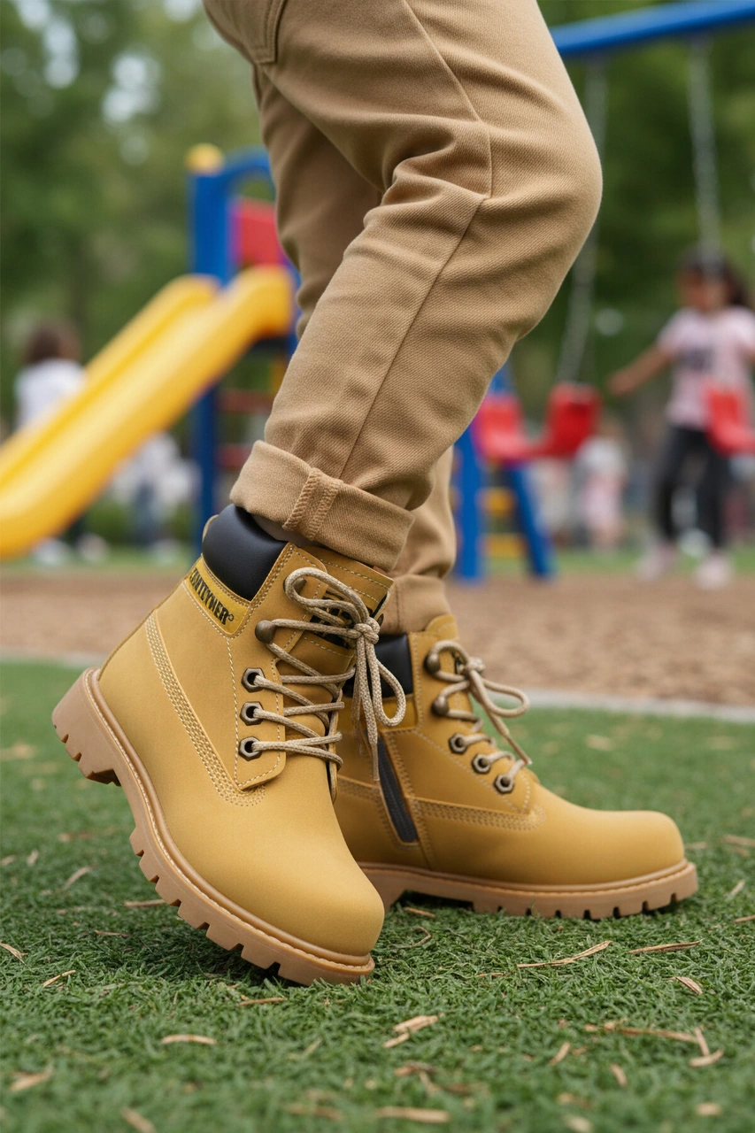 Camel Nubuk Kaymaz Unisex Çocuk Bot 921 F Camel Nubuk