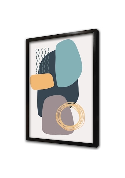 Soyut Modern Desenler Çerçeveli Mdf Tablo-173777