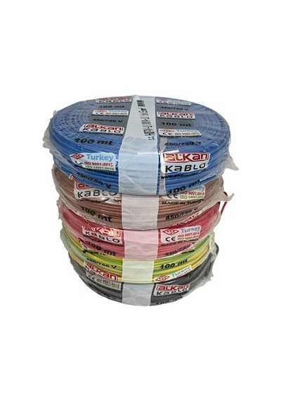 100 Metre H07v-u Kablo - 1x2,5 Mm² %100 Bakır