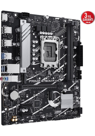 Asus Prıme B760m-r D4, 2xddr4, 2x M.2, Hdmı, 12-13-14.nesil, Lga1700 Soket, Anakart