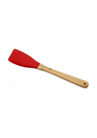 Silikon 2 Parça Kaşık Spatula Set Büyük Boy 28cm Kırmızı Genel