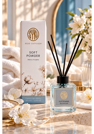 Premium Çubuklu Oda Kokusu 100 Ml Cam Şişe Reed Diffuser Pudra