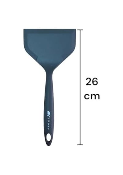Isıya Dayanıklı Geniş Ağız Spatula, 26 Cm, Gri 0