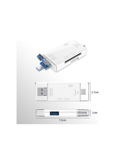 Bbox 6 In 1 Kart Okuyucu Adaptör, Usb-otg Hub Type-c Yd-40