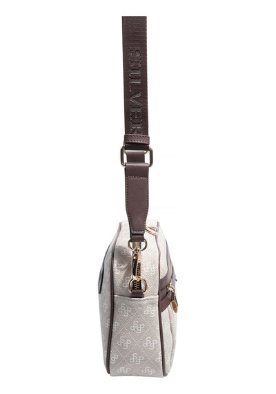 Silver Polo Sp1280 Kadın Çapraz Çanta Monogram Taş-kahve
