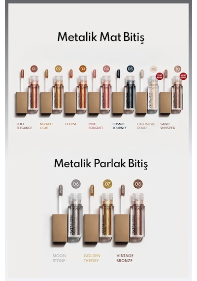 Note Cosmetique Crystalized Liquid Eyeshadow Likit Metalik Göz Farı - 09 Cashmere Road