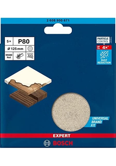 Ayrex Parça Expert M480 Ağ Zımpara Boyalı Ahşap Sert Ahşap Ø 125 Mm Kum Kalınlığı P80 Aksesuar Titreşimli Z