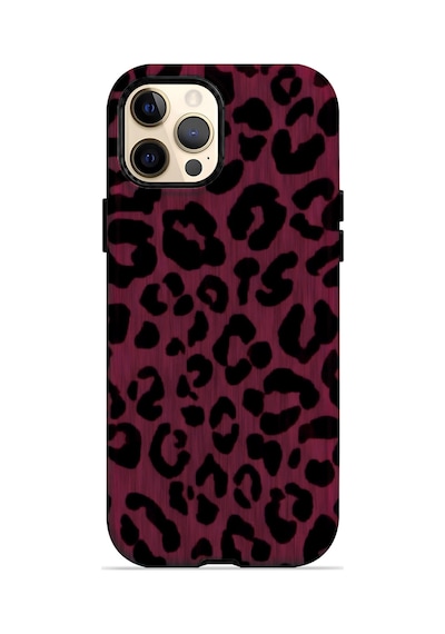 Velvoria Valestra Fuşya Leopar Apple iPhone Uyumlu 12 Pro Max Darbe Korumalı Kılıf Valestra Select - Fuşya Leopar
