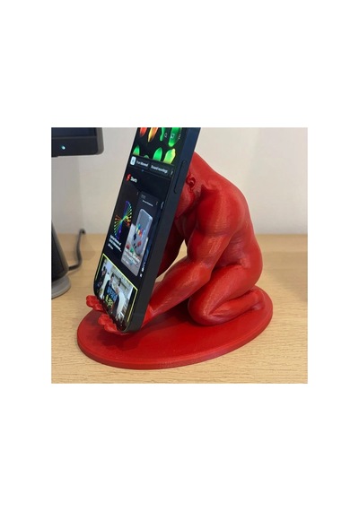 Alvera Goril Telefon Tutucu 3d Baskı Kaslı Goril Masaüstü Telefon Standı-kırmızı