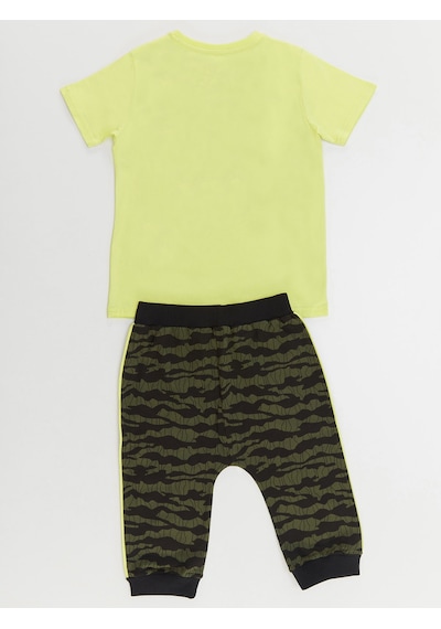 Denokids Mushi Kaşif Kurt Erkek Çocuk T-Shirt Kapri Takım Çok Renkli