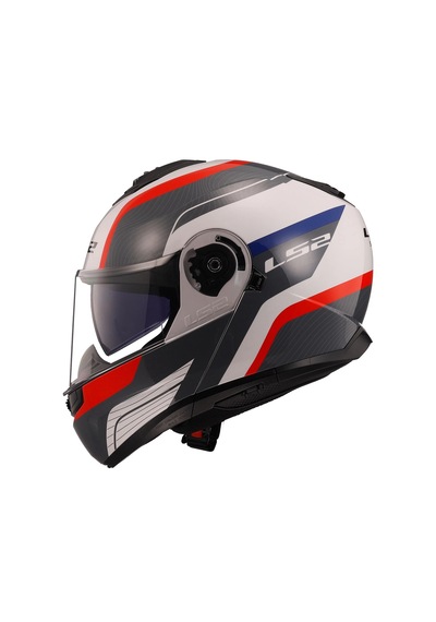 Ls2 Strobe 2 Monza Siyah-beyaz-kırmızı Kask Beyaz-sıyah