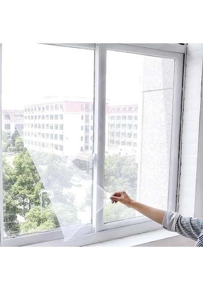 Pencere Cam Sineklik-beyaz 150 Cm X 100 Cm +5m Bant Çok Renkli