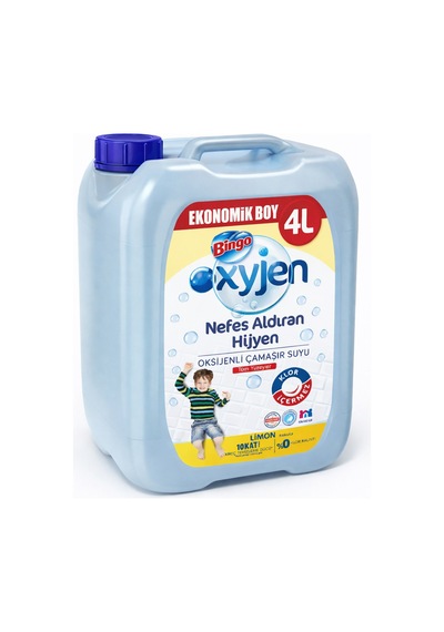 Bingo Oksijenli Çamaşır Suyu Limon Kokulu 4 Lt X 2 Adet 2'li Set
