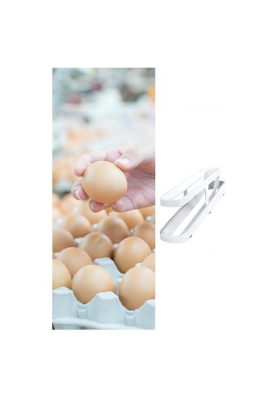 Thentech 2 Katmanlı Yumurta Standı Yumurta Standı Yeni Nesil Dolap İçi Beyaz