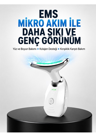Kablosuz Şarjlı Yüz Masaj Cihazı Cilt Yenileyici Ve Nem Dengeleyici - Lisinya Çok Renkli