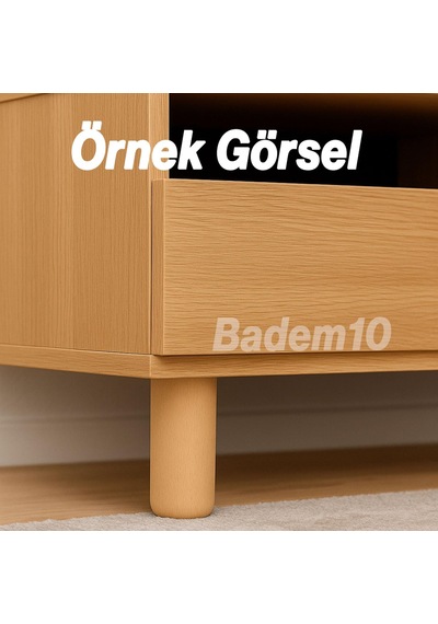 Bohem Doğal Ahşap Silindir Ayak 18 Cm Aparat Dahil Mobilya Koltuk Kanepe Sehpa Masa Ayağı Ayakları 6395751