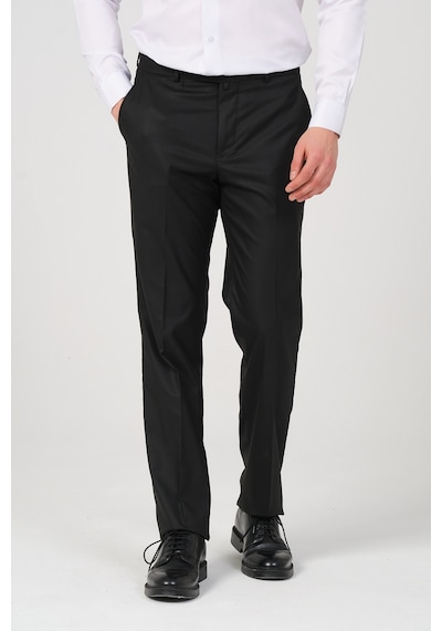Erkek Regular Fit Kumaş Pantolon Siyah