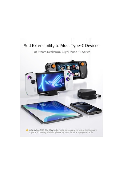 Mini Dock 6 Sı 1 Arada Steam Deck/oled/rog Ally Uyumlu M50