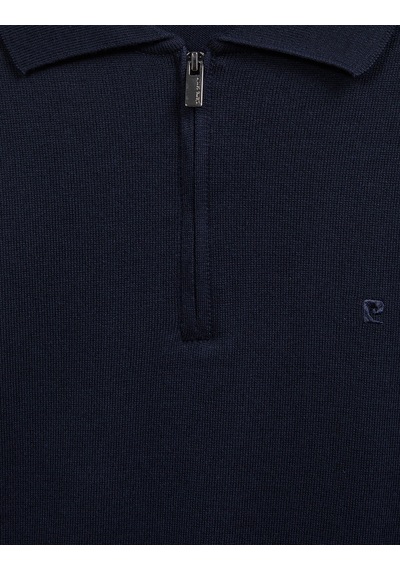 Pierre Cardin Lacivert Slim Fit Fermuarlı Polo Yaka Basic Triko Kazak 50333917-vr033