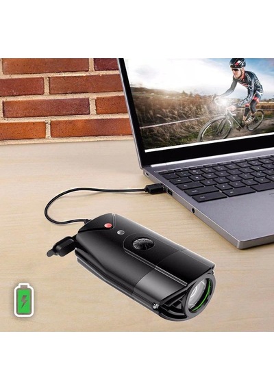 Schulzz 1200 Mah R3-T6 3 Mod Su Geçirmez Bisiklet Farı Siyah