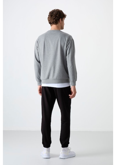 Tommy Life Gri Melanj - Siyah Casual O Yaka Lastik Paça Pamuklu Erkek Oversize Eşofman Takımı - 85120 Gri - Siyah Tommy Life Gri Melanj - Siyah Casual O Yaka Lastik Paça Pamuklu Erkek Oversize Eşofman Takımı - 85120 Gri - Siyah