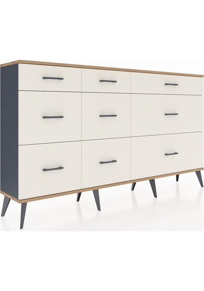 Arges Konsol 9 Çekmeceli 176x30x99 Antrasit-çam/aytaşı Atlas Çam/aytası - Antrasıt Arges Konsol 9 Çekmeceli 176x30x99 Antrasit-çam/aytaşı Atlas Çam/aytası - Antrasıt