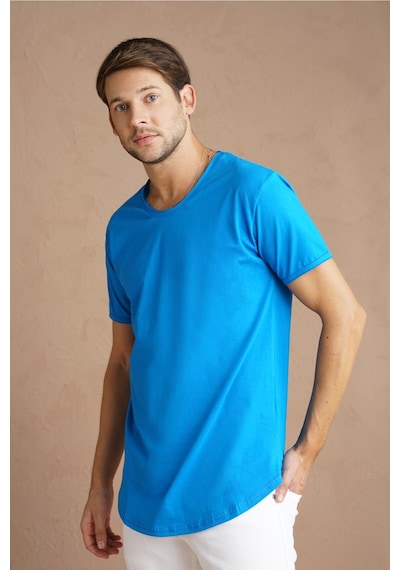 Tarz Cool Pis Yaka T-shirt Saks