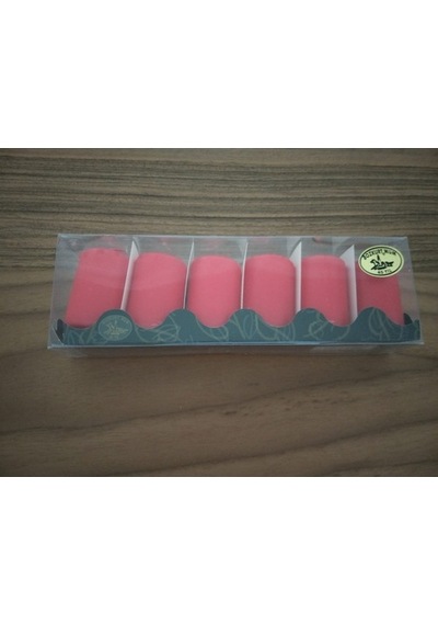 6'Lı Kokusuz Bozkurt Silindir Mum 3*6Cm Kırmızı (372866026)