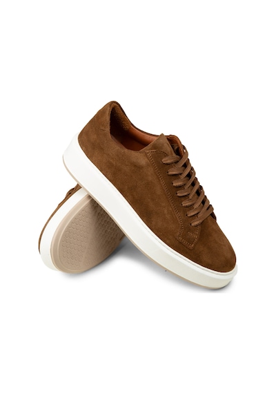 Deery Erkek Hakiki Süet Taba Renk Sneaker Ayakkabı - E4182mtbae01 Taba