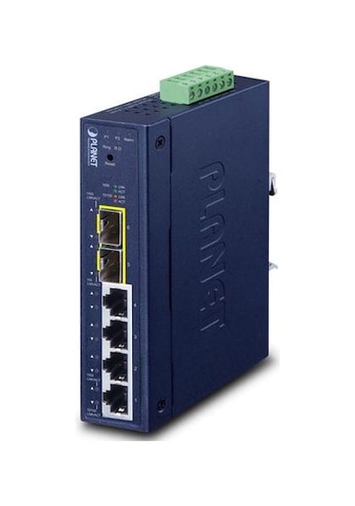 Planet PL-IGS-4215-4T2S 4 Port Gigabit 2 Port SFP Endüstriyel Yönetilebilir Switch