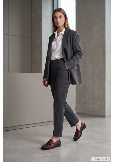 Gönderir Kadın Bordo Loafer Ayakkabı Ddza87335885