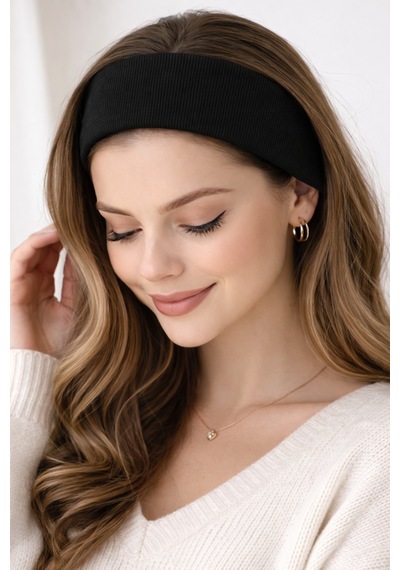 2li Örme Saç Bandı Seti Orlon Kumaş Siyah Gri Spor Günlük Şık Headband 2lisiyahgri 2lisiyahgri