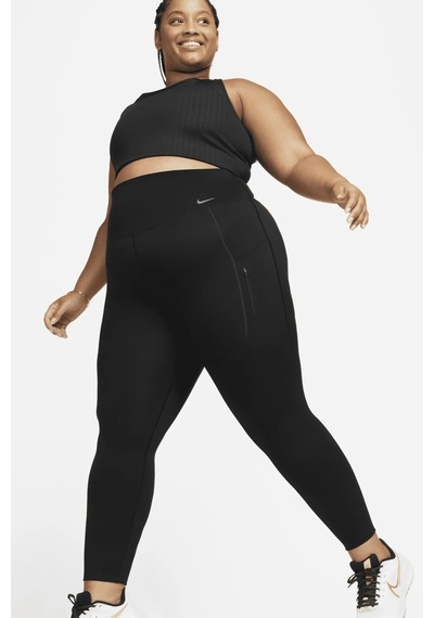 Nike Go Firm-support High-waisted Full-legth Plus Size Womens Tight Kadın Koşu Antreman Taytı Siyah