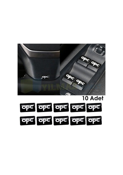 Opel Sibop Kapağı Opc Jant Direksiyon Torpido Vites Damla Etiket Sticker 4+10 Adet