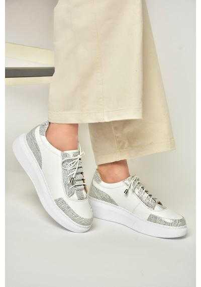 Fox Shoes U540702103 Beyaz Hakiki Deri Spor Ayakkabı Sneakers Beyaz-hakiki Deri Beyaz