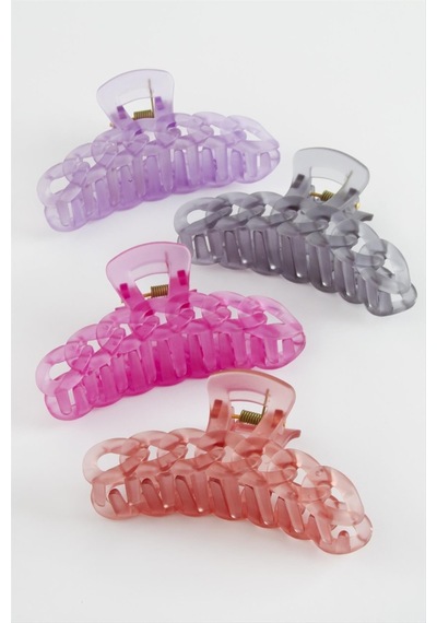 Zincir Desenli Mat Renkli Mandal Toka 10 Cm Pembe