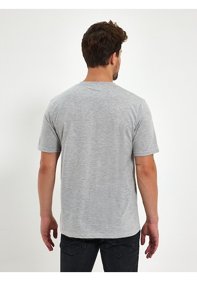 Ltb Bisiklet Yaka Basic Erkek T-Shırt Gri 01224845226089 - 217 Gri