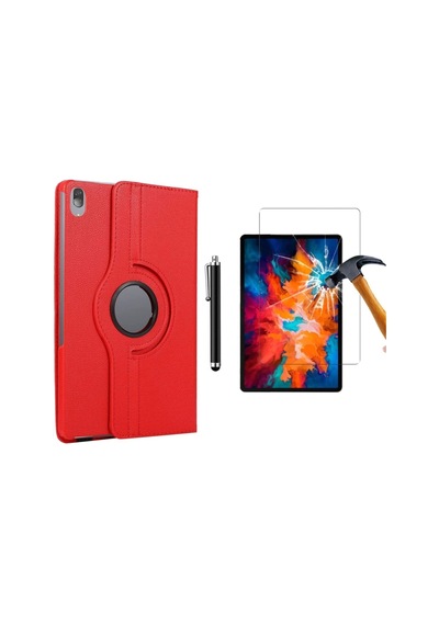 Lenovo Tab M10 Tb-x306f Za6w0026tr Uyumlu 360 Dönerli Tablet Kılıfı 3lü Set Arka Kapak