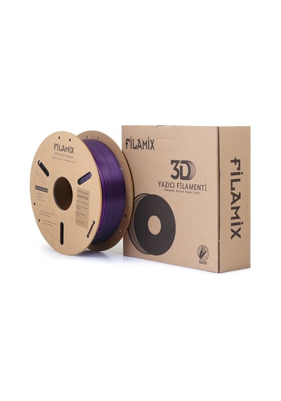 Filamix Magic Pla Siyah Mor 1kg İpeksi Parlaklık - Urhanshop Gönderimli