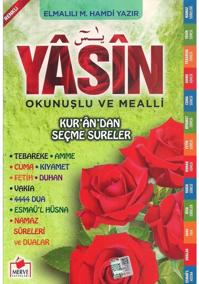 Yasin Okunuşlu ve Mealli Kurandan Seçme Sureler Orta Boy Yeşil