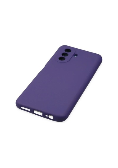 Huawei Nova Y70 Kılıf Nano İçi Kadife Silikon - Mor Düz Renkli
