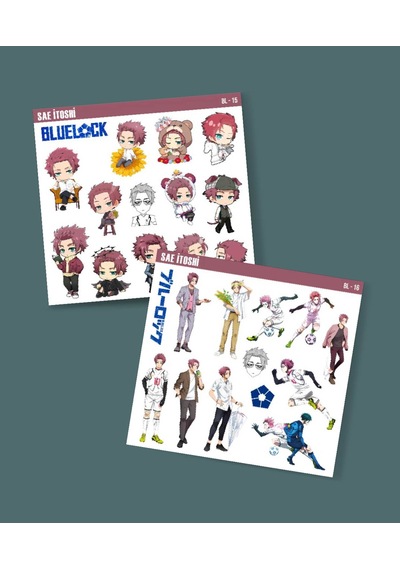 Sae İtoshi-bluelock-parlak Kağıt -2li Sticker Set-telefon Süsleme Blue Lock Etiket