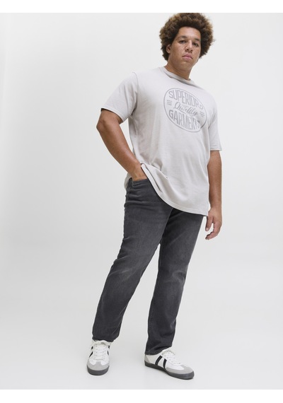 Jack & Jones Büyük Beden Slim Fit Düsük Bel Jean - Glenn - 12288381 Black Denim