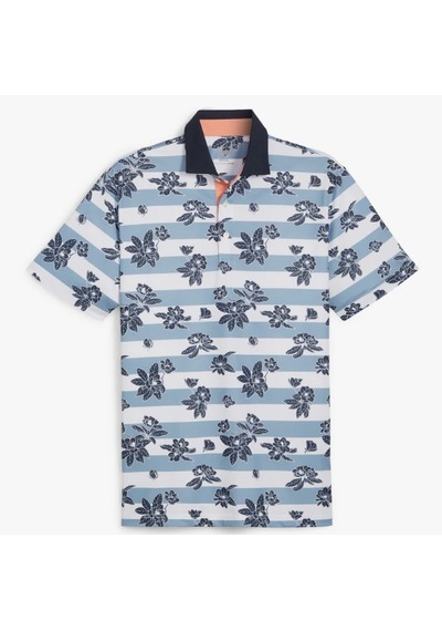 Puma Garden Pique Polo Çiçek Baskılı Erkek Golf Tshirt Zen Blue-deep Navy