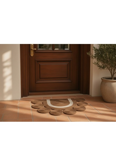 Nakkaş Home Kapı Yarım Ay Jüt Önü Paspası 50x70
