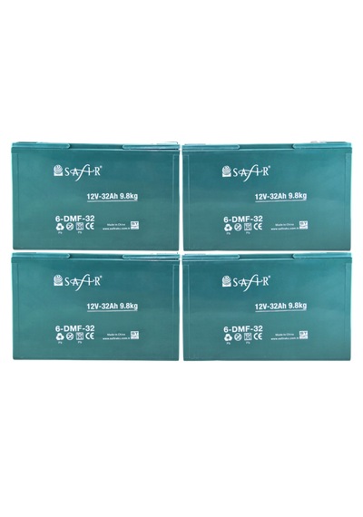 Safir Jel Akü 12 V - 32 Ah 9.8kg - 4'lü Set