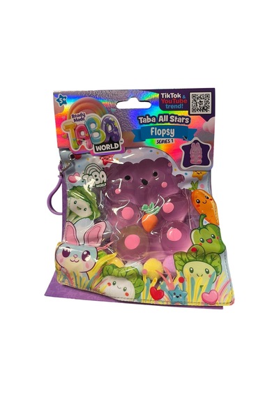 Taba World Flopsy Şeffaf Tavşan Squishy Oyuncak Seri 1 Pom Pomlu Ve Anahtarlıklı Hayvanlar