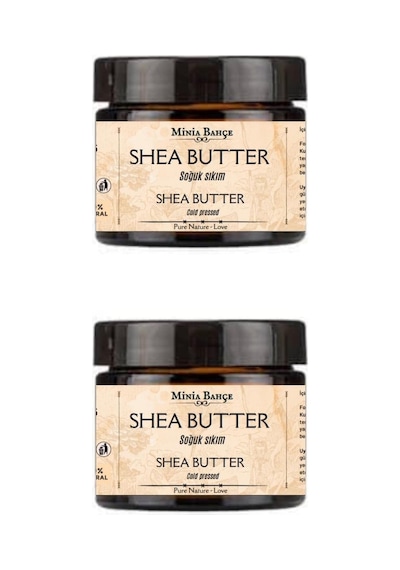 Soğuk Sıkım Shea Butter Karite Yağı%100 Doğal &amp Saf 50 Ml, 2 Adet 0.3 ML