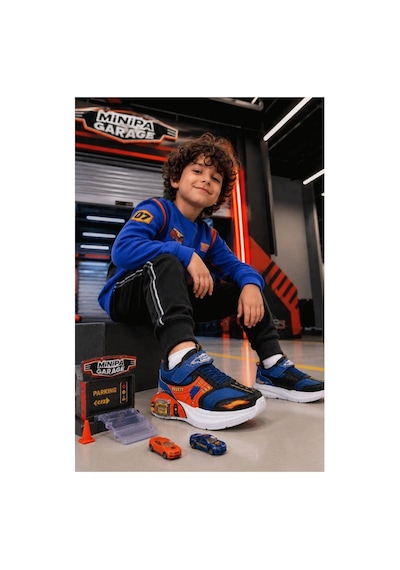 Minipa Garage Mavi Erkek Çocuk Garaj Tabanlı Çift Metal Arabalı Ortopedik Spor Ayakkabı